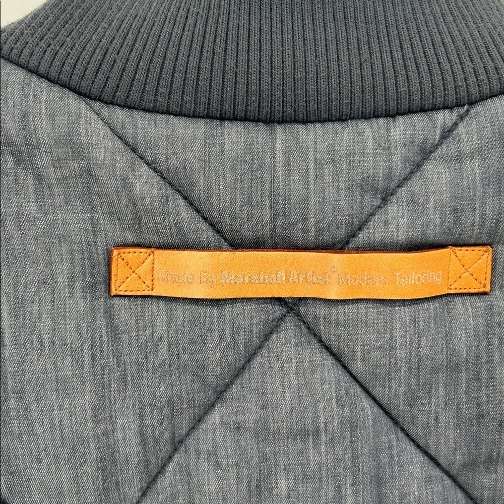 Marshall Artist Quilted Gilet Vest Blue Cotton Zip Men’s L - Picture 6 of 12